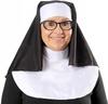 Nun Costume Set Cornet Cap Bonnet Veil Collar Halloween Carnival
