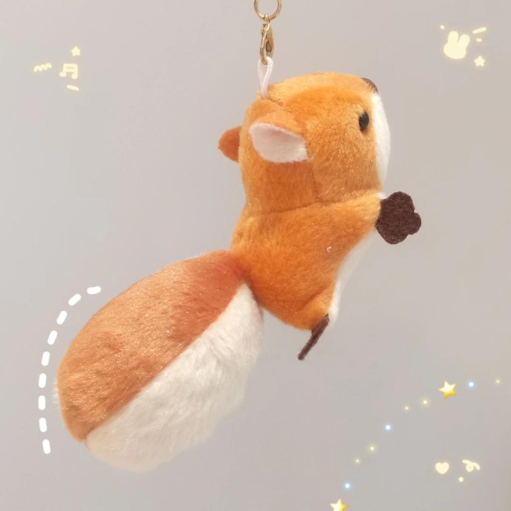 Long Tail Squirrel Plush Toy Pendant Doll Dolls Furry Doll Bag Hanging Clothing Accessories