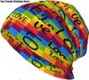 Rainbow Pride Hat Chemo Headwear for Women for Beanie Hat Skull Cap Cancer Headwear Accessories