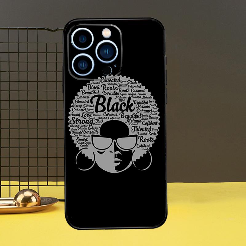 Beautiful Black Afro Girl Funda For iPhone 12 13 Mini 11 14 16 15 Pro Max XS X XR 7 8 14 16 15 Plus Phone Case