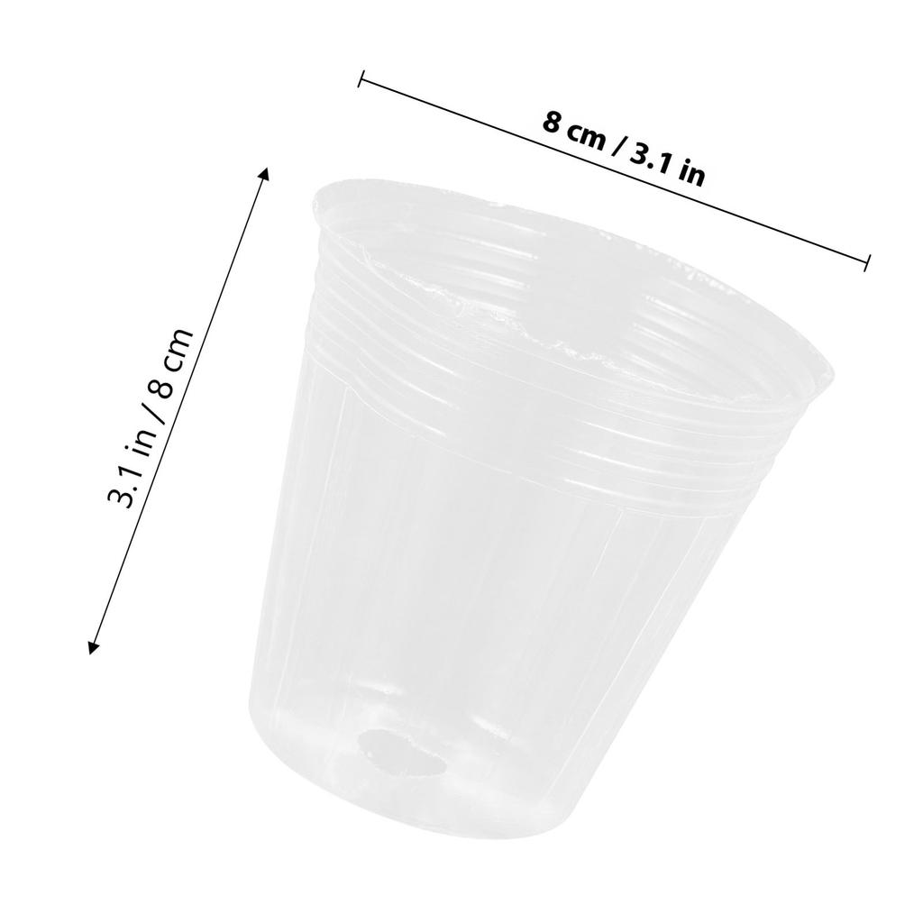 50Pcs Plant Nursery Pots Plastic Clear Orchid Pots Small Plastic Plant Containers Suitable for Succulent Plants Gardening