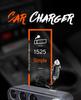 Multi-Function Car Charger: 3-Socket Adapter with Digital Display & Dual USB Ports, 120W