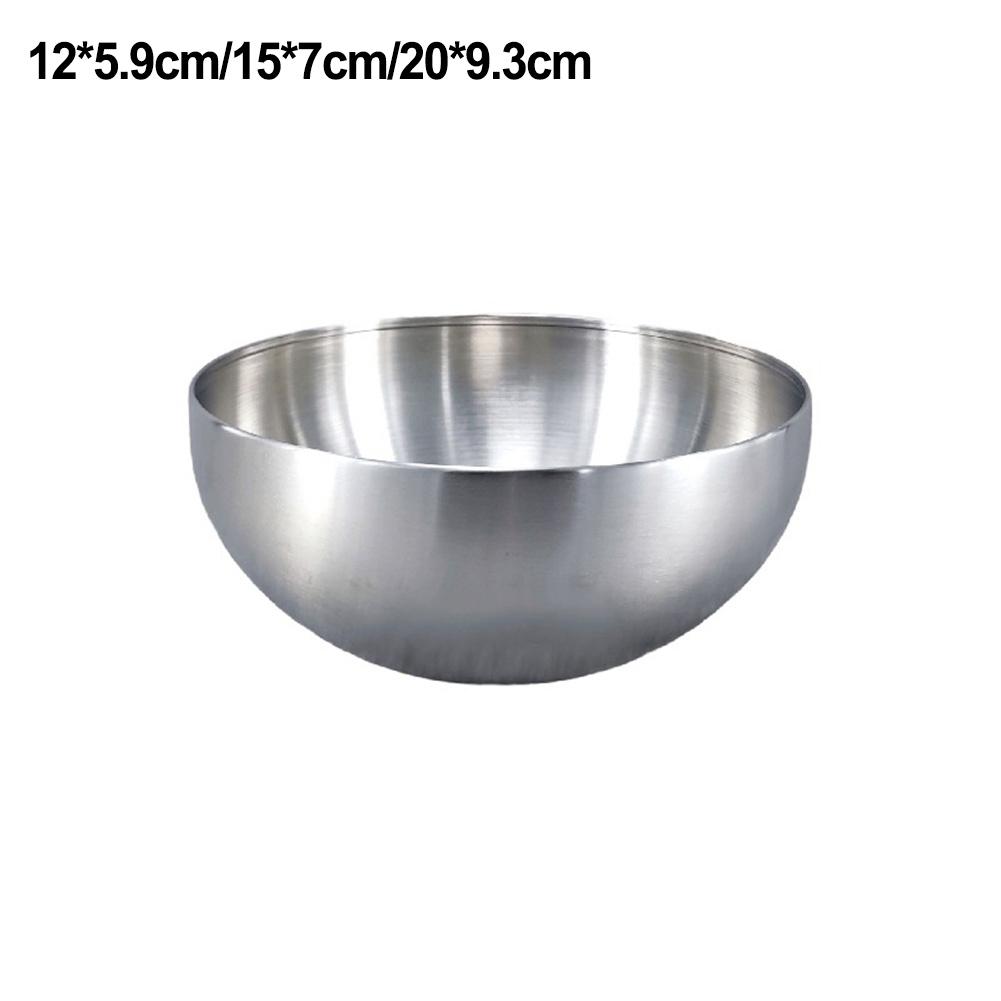 Double Wall Stainless Steel Salad Mixing Bowl Scratch Resistant and Rust Proof