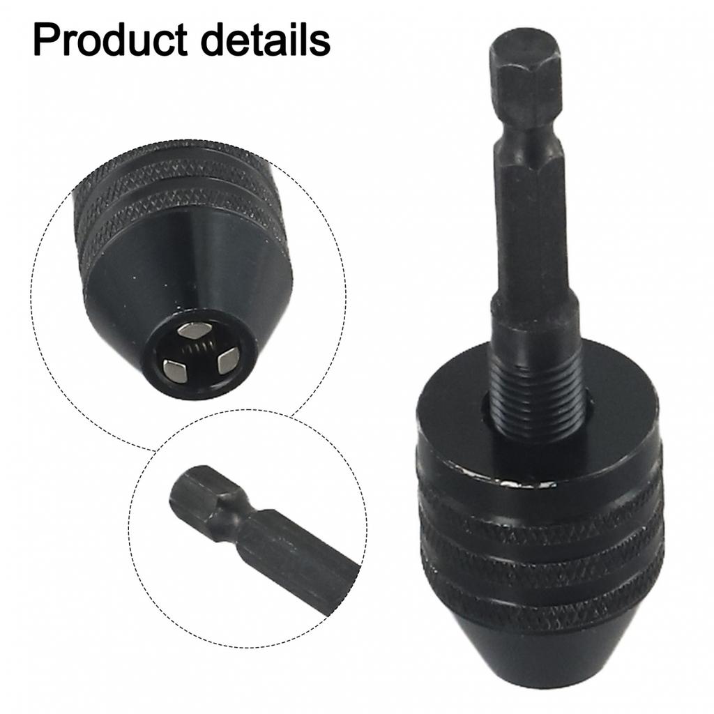 Replacement Drill Electric Chuck 6.35*74mm Aluminium Alloy