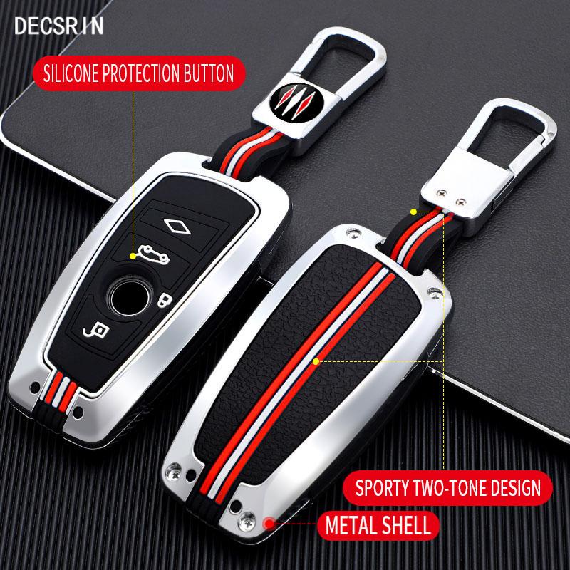 Bil Fjernkontroll Nøkkel Etui Deksel Skall Fob For BMW 1 3 5 7 Serie X1 X3 X4 X5 F10 F15 F16 F20 F30 F18 F25 M3 M4 E34 Biltilbehør
