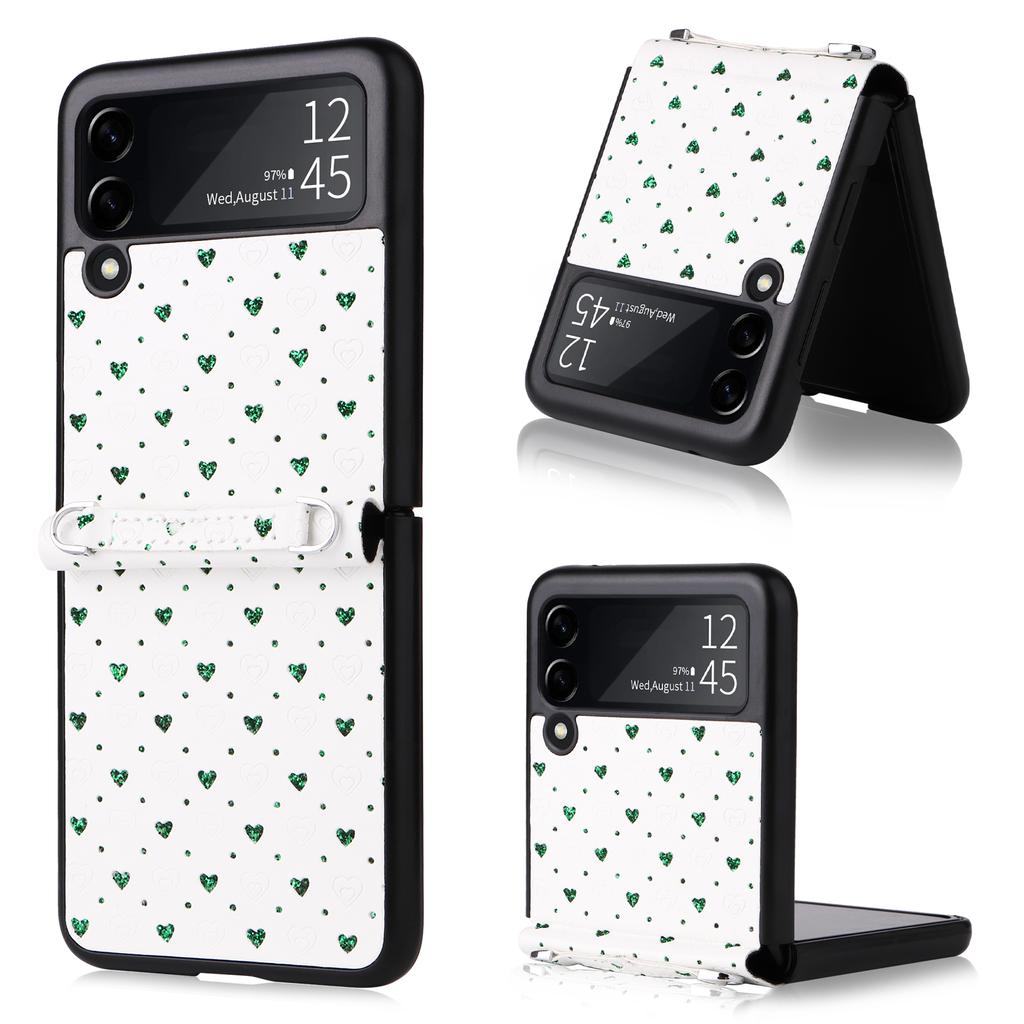 Anti-Drop Phone Strap Leder Handyhülle für Samsung Galaxy Z Flip4 5g Flip 4 Flip3 Flip 3 Rutschfeste Schutzhülle