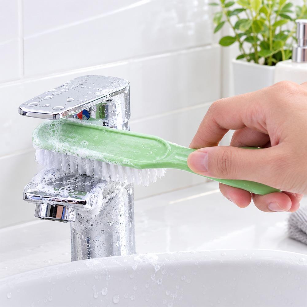 3pcs With Handle Scrub Brush Household Tool Laundry Brush Practical Shoes Cleaning Brush Home
