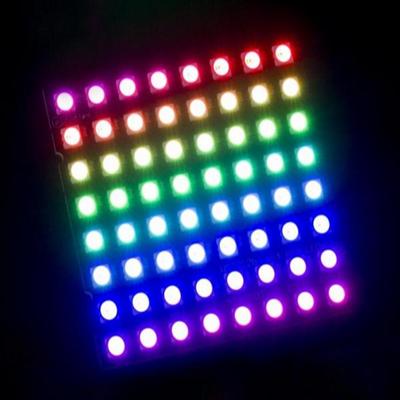 WS2812 Rainbow LED 5050 RGB 8x8 4Bit 16Bit 25Bit 64Bit Rainbow LED Precise Lamp Panel Module 5V LED Ring Lamp