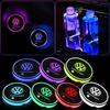 2025 Hot 2PCS Volkswagen 7-Colors Ambient Light Car Water Coaster for VW Golf 6 7 MK4 TSI TDI Magotan B5 B6 B7 GTD Touareg Passa