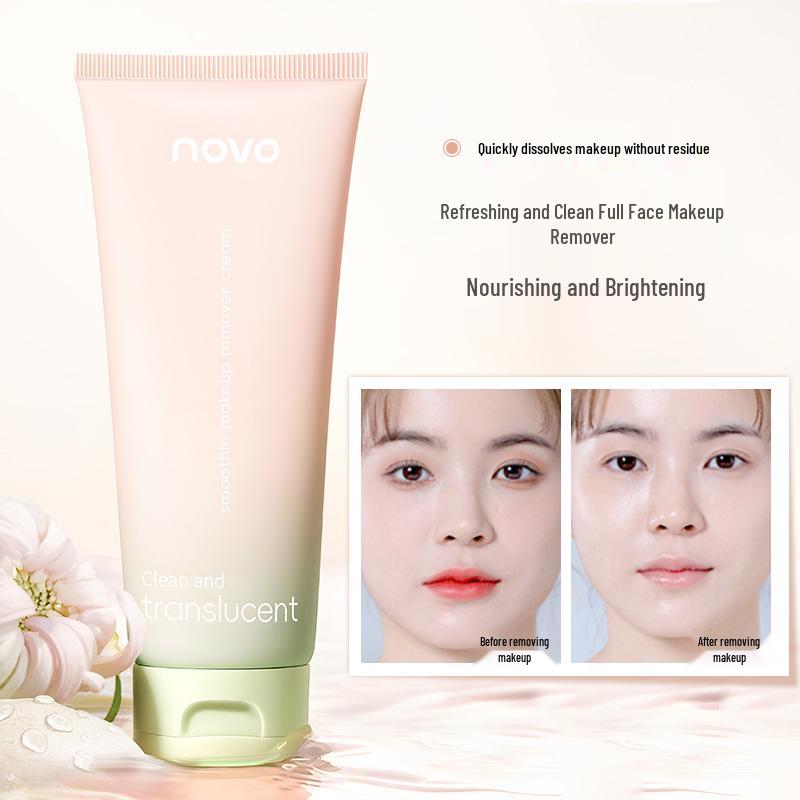 

NOVO Clear Ice Smoothie Makeup Remover - Gentle Deep Cleansing for Eyes, Face & Lips, Three-in-One Formula.