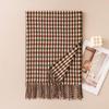 Classic Houndstooth Scarf Women Long Wrap Shawl Vintage British Style Warm Winter Accessory