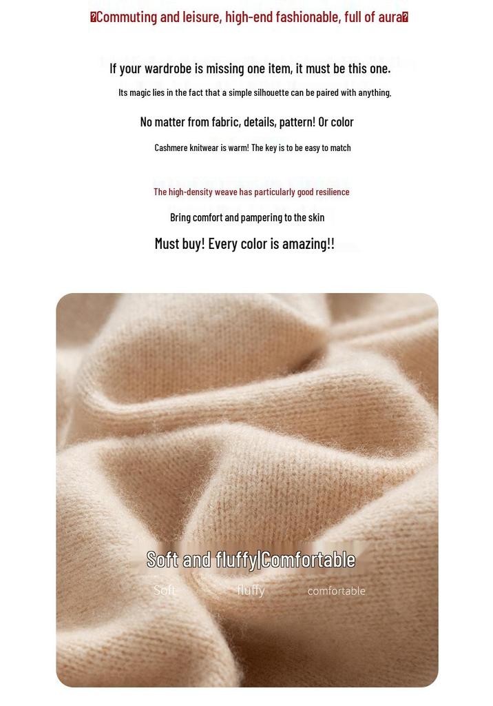 Women's Cashmere Half-Zip Hoodie Sweater - 2024 Autumn/Winter Collection