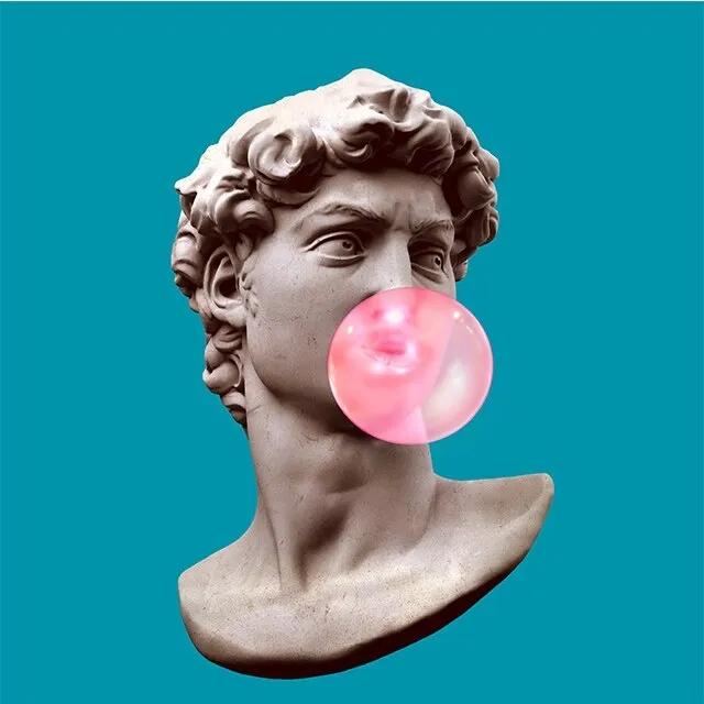 Modern Apollo Marble Sculpture Canvas Painting David Popolo Posters and Prints Wall Prints Canvas Pictures Home Room Decoration