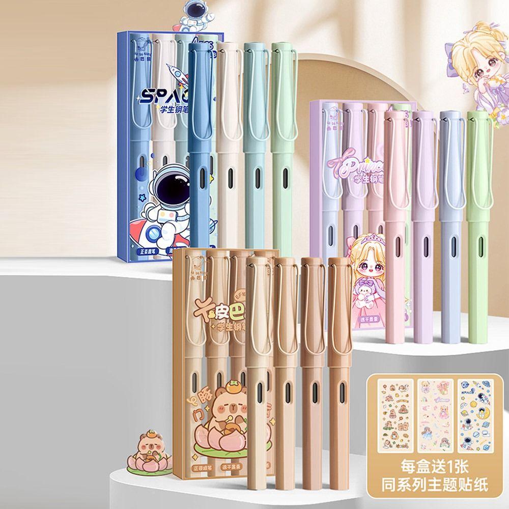 Cartoon Gel Pen with Refills Blue Ink Pen Durable Capybara Fountain Pen  for School Office