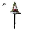 Outdoor Solar Christmas Decorations Garden Light, Santa Tree Resin Yard Stake Decor with Lawn Pathway Stakes Warm Glow, Waterproof Lamp for