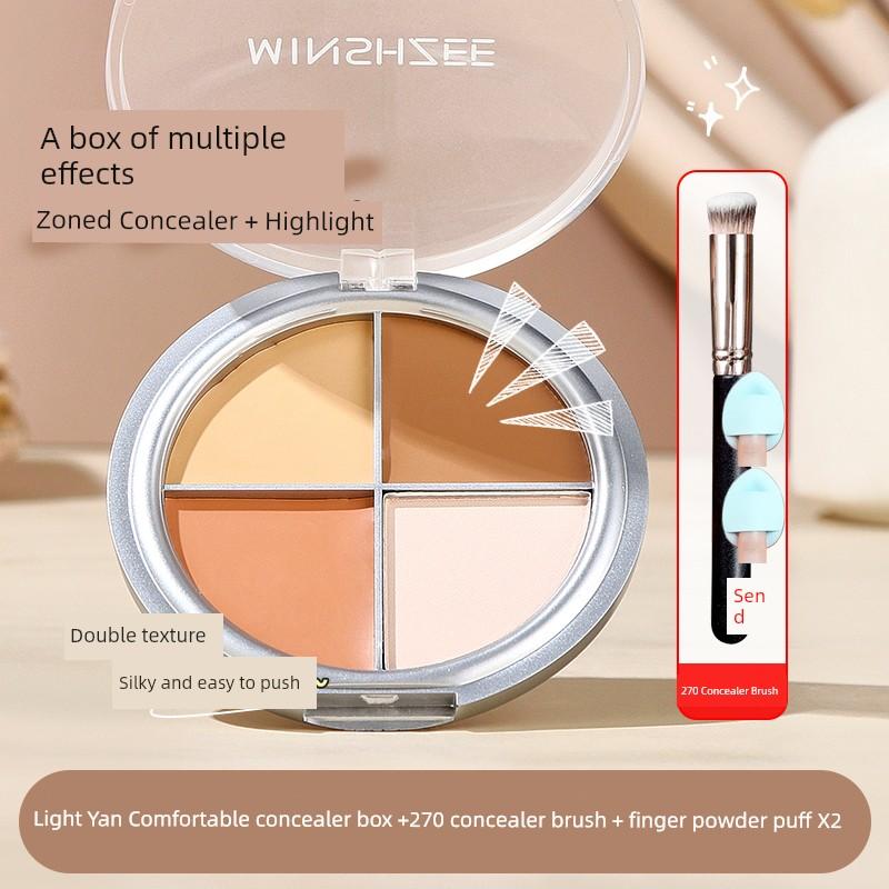U Try To Use U **Y Four-Color Concealer Concealer Plate To Cover Acne Marks and Spots Eye Bags and Dark Circle Tear Groove Repair for Women