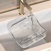 2Pcs Clearly plastic Soap Dish Modern Waterproof Soap Holder Easy Installation Bathroom Essential Shelf Kitchen Friendly