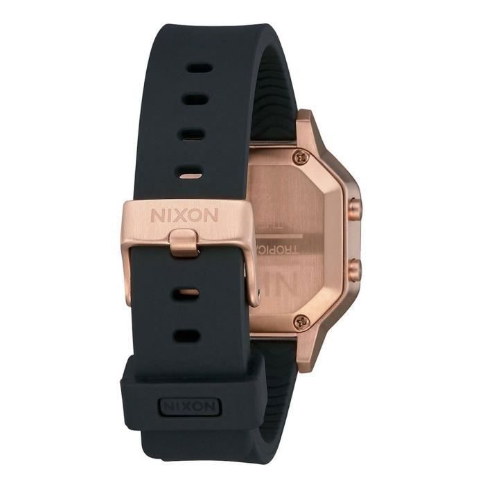Montre - NIXON - Siren SS - Digital - Étanchéité 10 ATM - Bracelet silicone noir