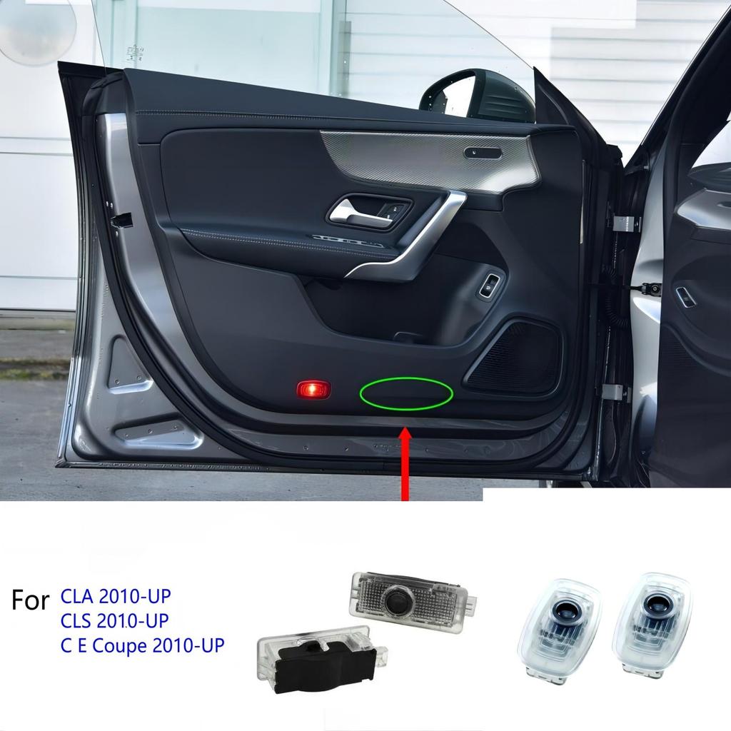 2PCS Led Car Door Projector Light For Mercedes Benz Cla200 Amg Cla250 200 250 220 Cls W218 W257 Cls250 Cls300 300 Cla C117 C118 AY1