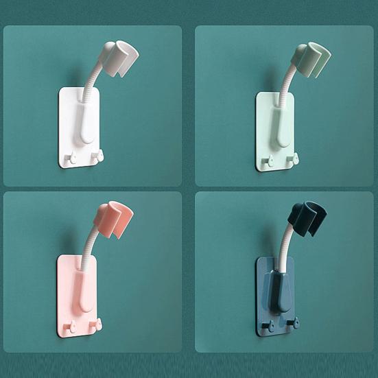 360 Degrees Rotatable Double Hook Punch-free Wall-Mount Shower Spray Head Holder