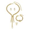 New Simple and Fresh Necklace Earrings Set Niche Design Collarbone Chain Versatile Index Finger Ring