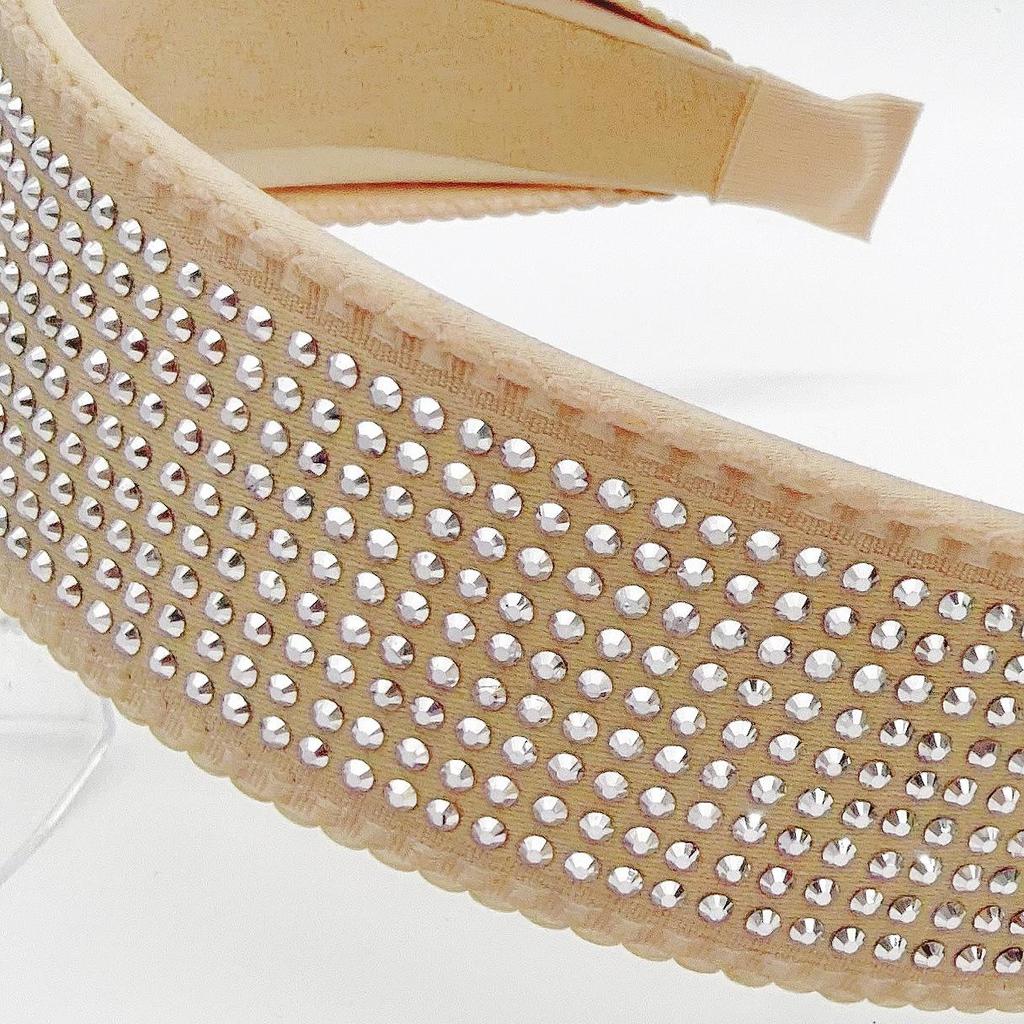 Korean Rhinestone Headband: Versatile Handmade Hair Accessory for Women, Ideal for Fashion and Face Washing, High-End Feel.
