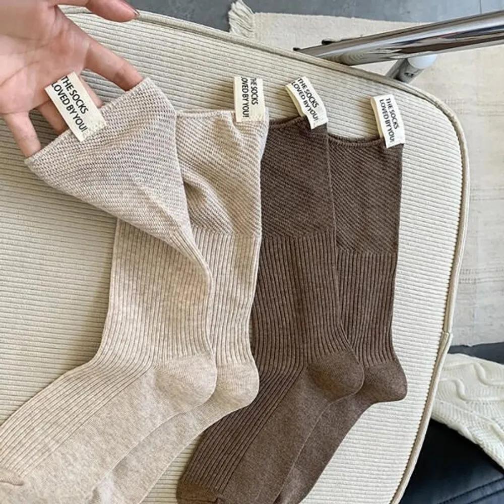 Angel Socks 1316 Heart Tab Socks Loose Fit Back Tab White Fashion Brand Socks