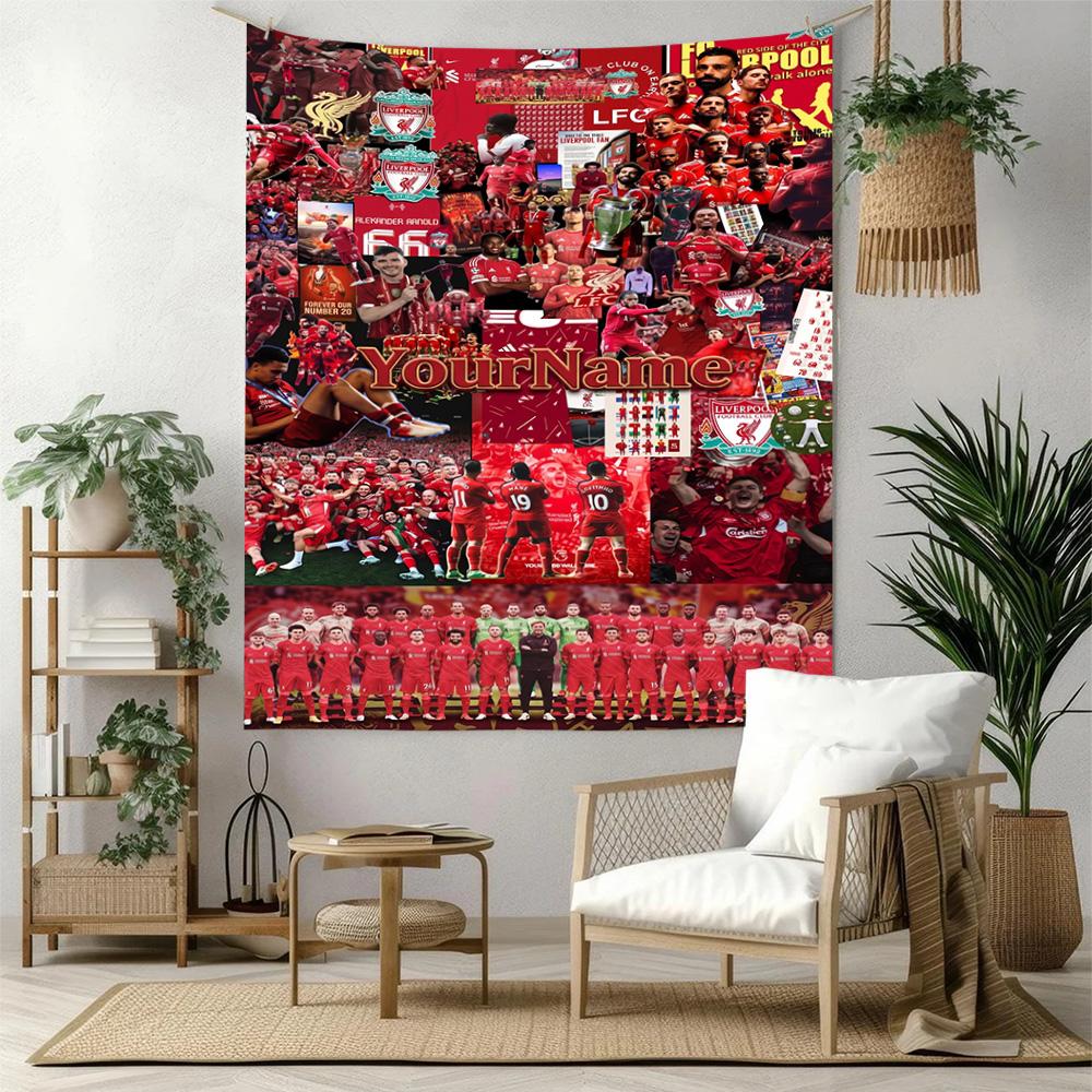 Liverpool Custom Your Name Wall Decor Tapestry Art For Pet Memorial Birthdaywedding Party Backdrop Family Gift