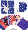 Soimoi Precut 5-inch American Flag  Color Prints Cotton Fabric Bundle Quilting Squares Charm Pack DIY Patchwork Sewing