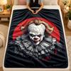 Flannel BlanketHorror Movies Warm Soft Throw Blanket for Indoor Sofa Bed Living Room Use