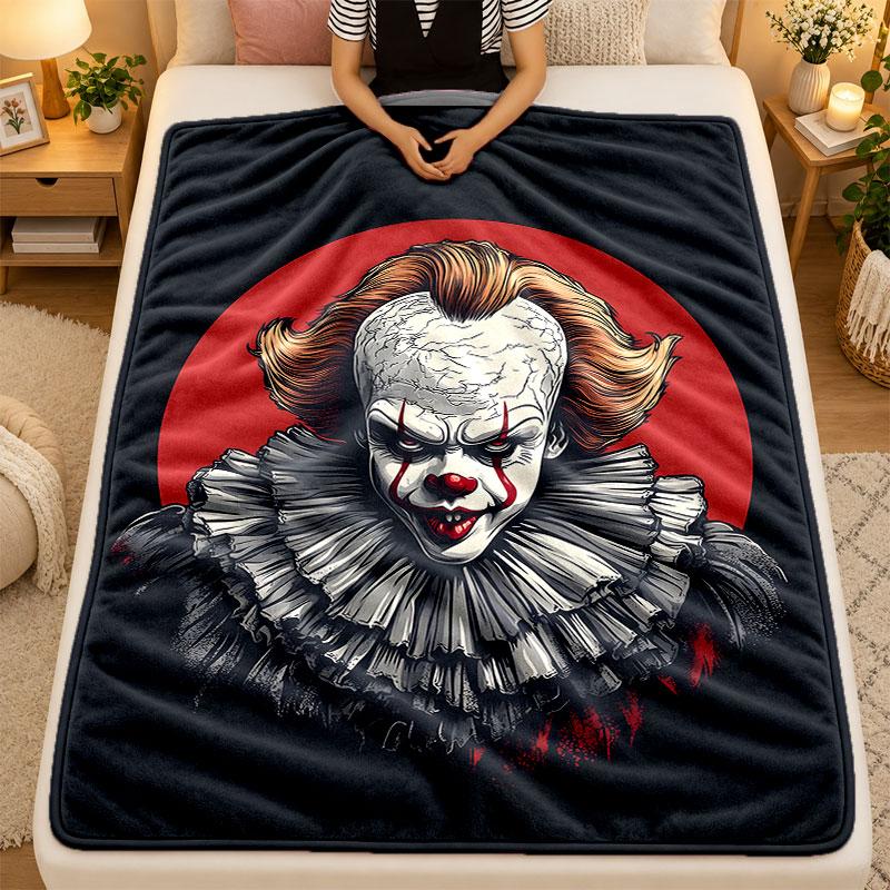 Flannel BlanketHorror Movies Warm Soft Throw Blanket for Indoor Sofa Bed Living Room Use