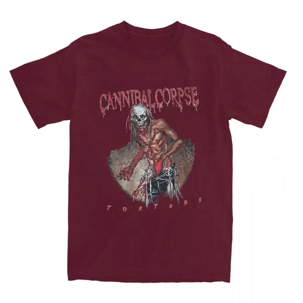 Cannibal Corpse Torture T Shirts Merch Men Women's  Vintage Tee Shirt Short Sleeve Clothing Original