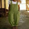2026 Cotton Linen Retro Pocket Straight-Leg Overalls for Women
