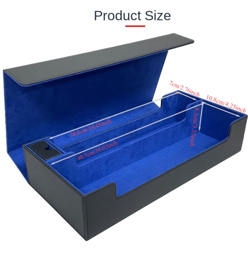 600+ Trading Cards Storage Box PU Leather Commander Card Deck Case Magnetic Closure Card Holder Fits for Magic Game Cards