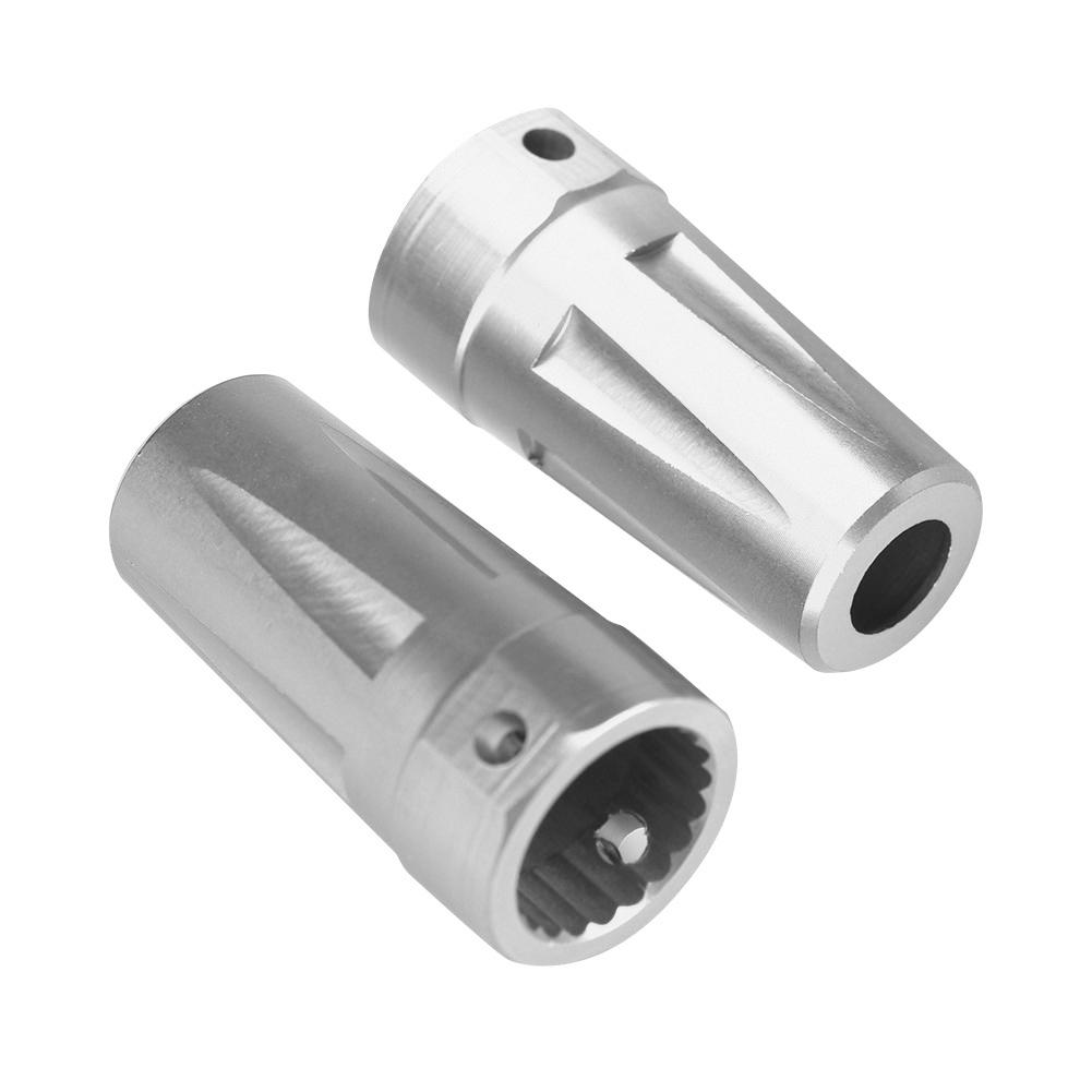 Aluminum Alloy Rear Straight Axle Adapter for AXIAL AX90056 Jeep Wrangler RC Car Part (Silver)