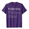 Violin Guy Definition Funny Boy Violin Gift Violin Player TShirt Comfortable Tops Tees For Boys Cotton T Shirt Slim Fit Funny