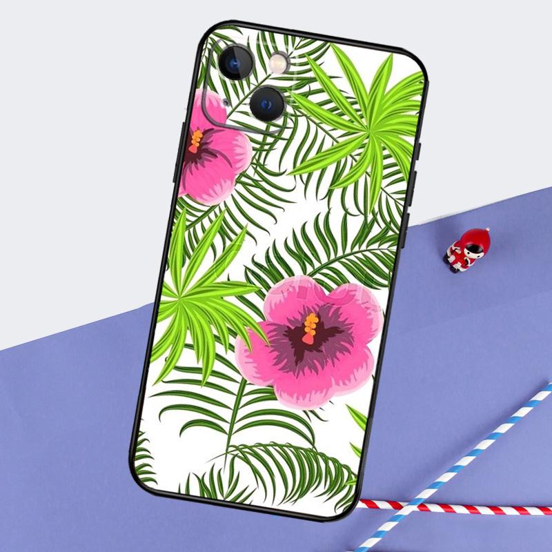 

Tropical leaves Banana Leaf Phone Case For iPhone 16 15 Pro Max 12 13 Mini 11 14 Pro Max XR 16 15 Plus 16e Cover Coque iPhone 14