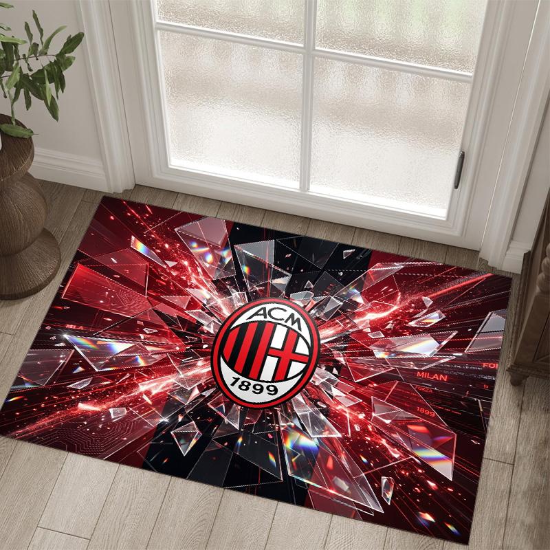 AC Milan Design Crystal Velvet Carpet Cozy Non?Slip Printed Rug For Bedroom Living Room Entrance
