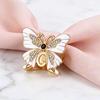 Lightweight Scarf Ring Jewelry Enamel Butterfly Ring, Sparkling Rhinestone Slide Durable for Women Retro Elegant Wrap Holder Neckerchiefs Scarves
