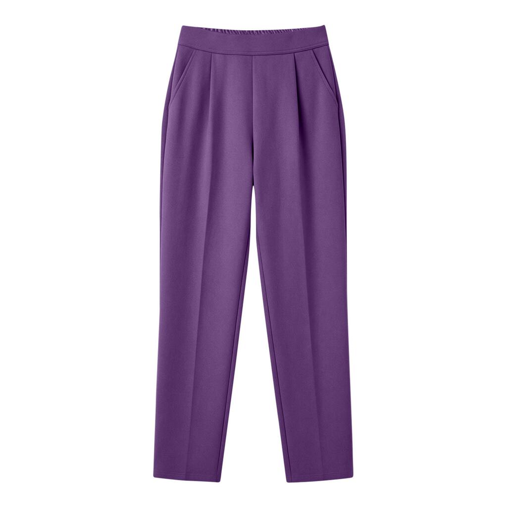 Women's High Waist Wide Leg Dress Pants with Flowy Drape for Business Casual Wear
