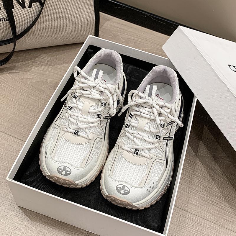 Summer dad shoes women's single net breathable versatile non-slip casual sports shoes 2025 new thin travel running shoes