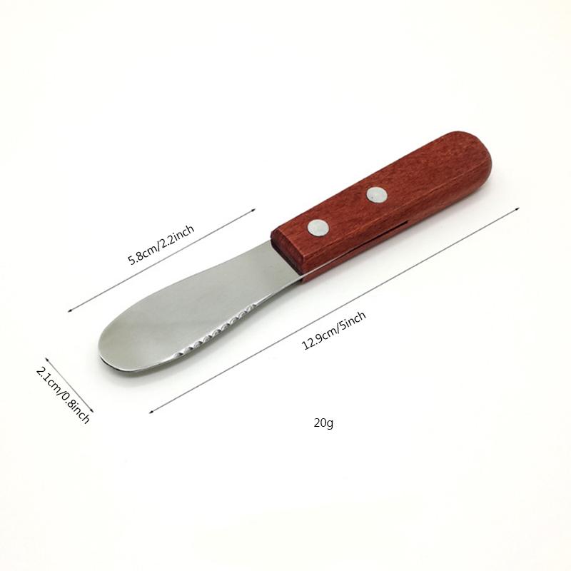 Nůž na máslo s dřevěnou rukojetí, kuchyňský roztírací nůž na máslo, roztírací nůž na sendvič, smetanu, džem, sýrový nůž, dětské příbory, stolní nádobí, kuchyňské náčiní