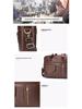 Men's Genuine Leather Business Laptop Briefcase - Large Capacity, Top Layer Cowhide, Crossbody Shoulder Bag
