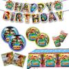 Conjunto de Artigos de Festa Toy Story Com Pratos de Papel e Faixa Para Celebração de Aniversário de Crianças