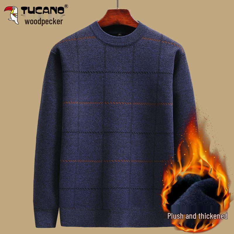 

Woodpecker Velvet-Lined Warm Sweater for Middle-Aged and Elderly Men 3XL (160-180 jin)