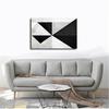 Minimalist Black & White Triangle Wall Art - Modern Geometric Abstract Canvas - Sleek & Stylish Home Decor Vintage Wall Decoration Famous Oil