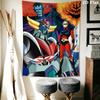 Grendizer Goldorak Wall Tapestry Aesthetic Wall Hanging Printed Fabric Blanket Decorative Tapestries for Bedroom Living Room Home Decor