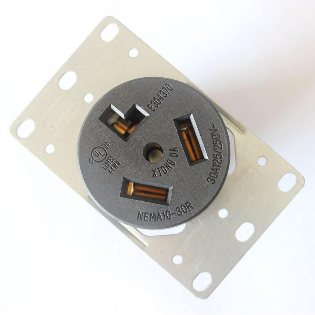 XIONGDA NEMA 10-30R 30A 125-250V Three-Hole Power Socket