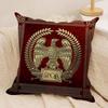 Gold Imperial Eagle Rome Spqr Cushion Cover Silky Short Plush Invisible Zipper Dustproof Sofa Pillow Case For Home Decor
