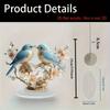 Cute Blue Bird, 2D Flat Acrylic, Tabletop Decoration, Ornaments, Suitable for Living Room, Office, Gifts, Couples, Christmas, Halloween